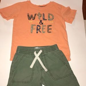 4T boys outfit TeeShirt and shorts custom styled
